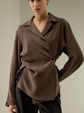 Silk Wrap Blouse